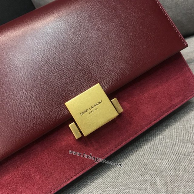 YSL专柜款女包 聖羅蘭經典款MEDIUM BELLECHASSE翻蓋包包 YSL肩背斜挎包 462044  jjh1061